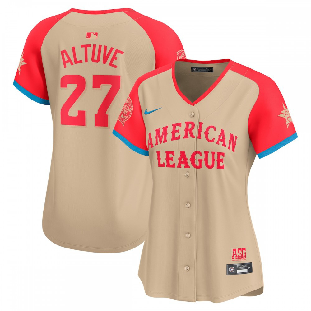 Jose Altuve American League Women's 2024 MLB All-Star Game Limited Player Jersey - Cream-Pro Kit Vault | Brand New 26/27 Sports Jerseys